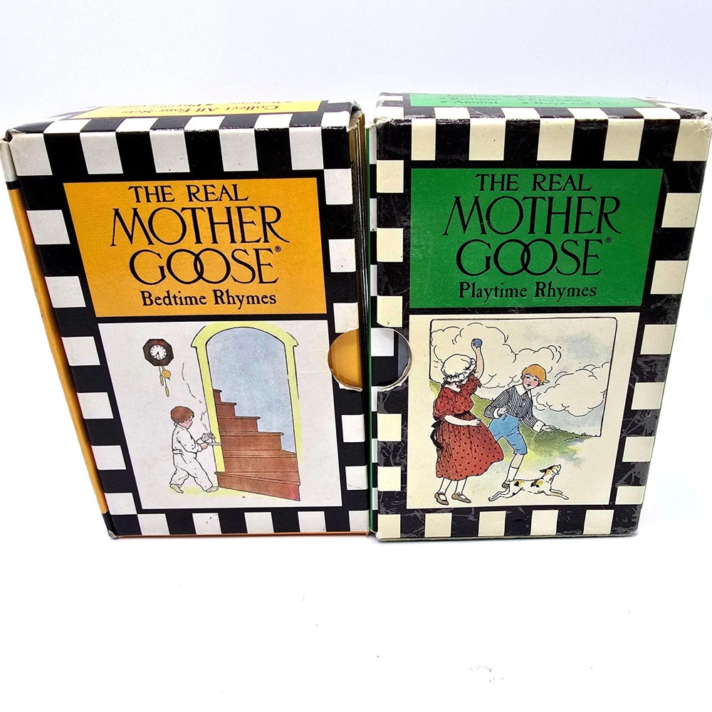 VTG‎ The Real Mother Goose Book 2 Set Bedtime Rhymes & Playtime Rhymes 12 Bks